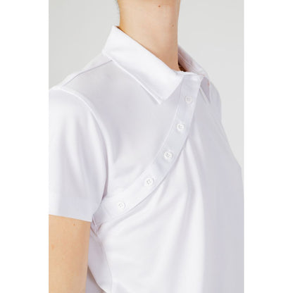 Blauer White Polyester Polo T-Shirt