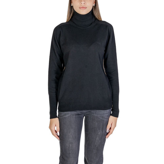 Alviero Martini Prima Classe Black Viscose Turtleneck Sweater