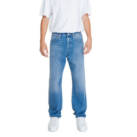 Replay Blue Wash Cotton Straight Fit Jeans