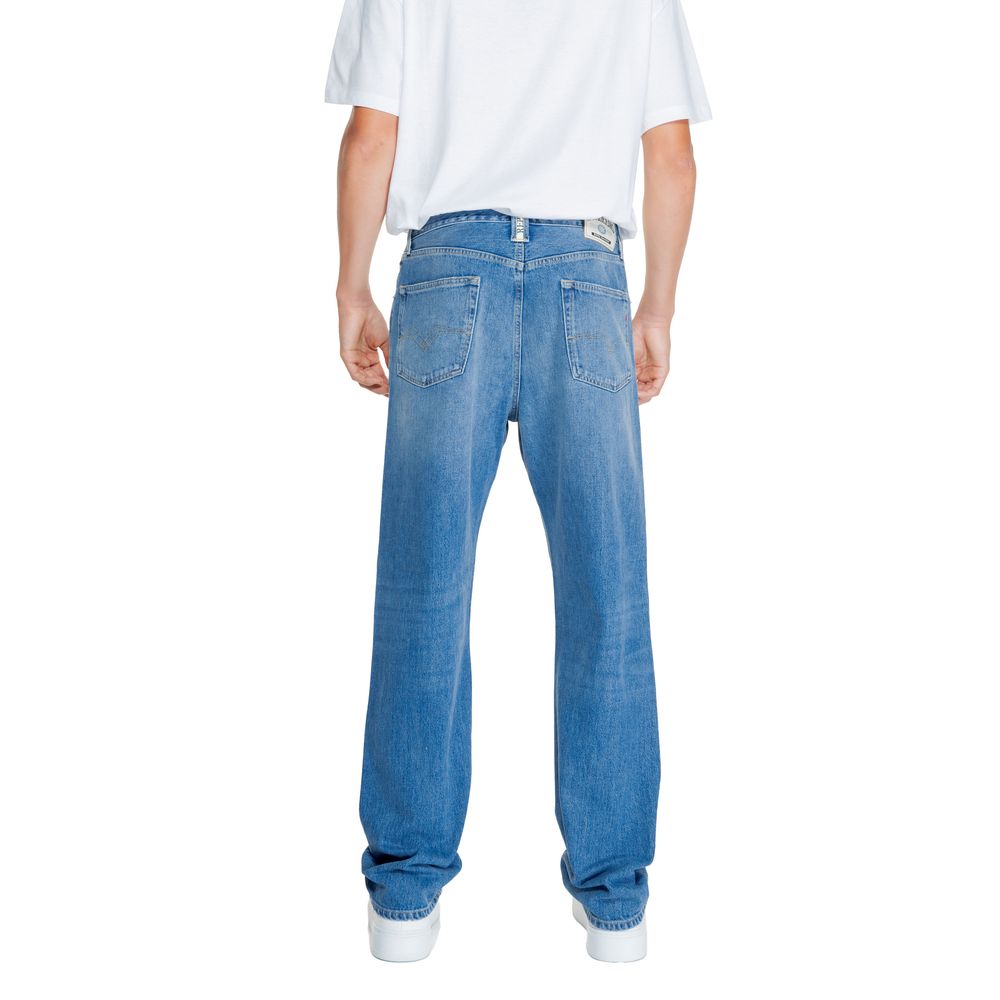 Replay Blue Wash Cotton Straight Fit Jeans