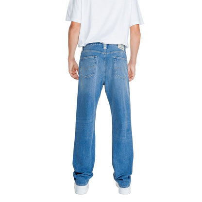 Replay Blue Wash Cotton Straight Fit Jeans