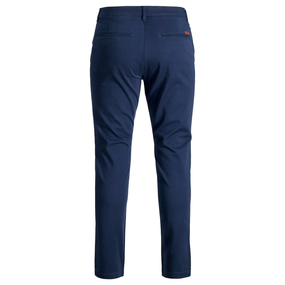 Jack Jones Blue Cotton Slim Fit Chino Pants