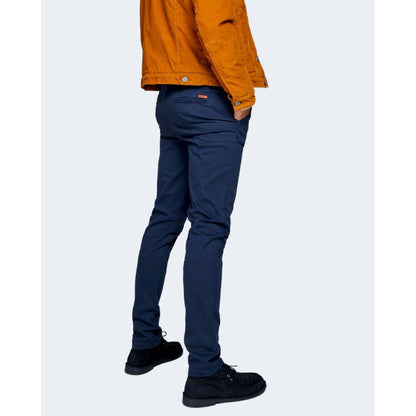 Jack Jones Blue Cotton Slim Fit Chino Pants