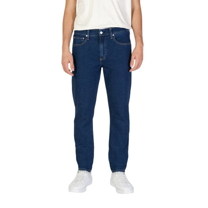 Calvin Klein Jeans Blue Cotton Tapered Jeans