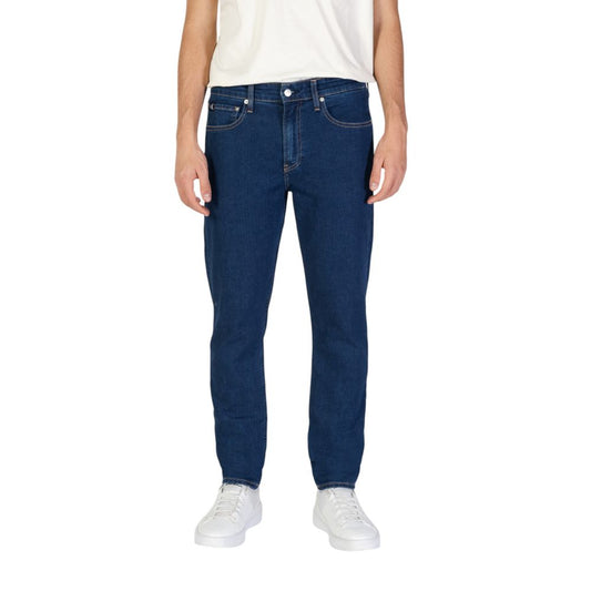 Calvin Klein Jeans Blue Cotton Tapered Jeans