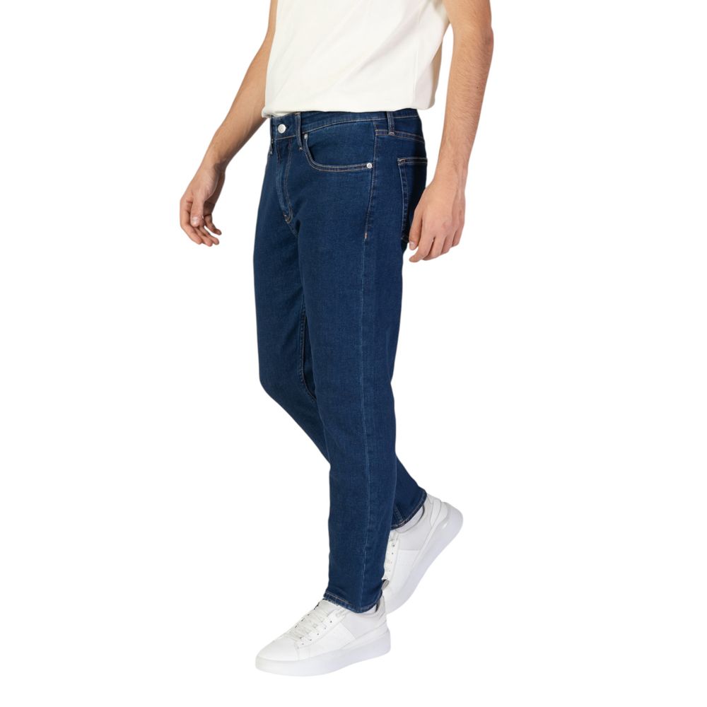 Calvin Klein Jeans Blue Cotton Tapered Jeans