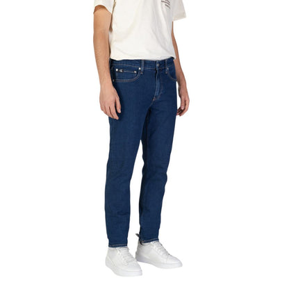 Calvin Klein Jeans Blue Cotton Tapered Jeans