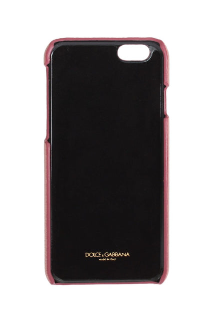 Dolce & Gabbana Pink Leather Heart Crystal iPhone 6/6s Case