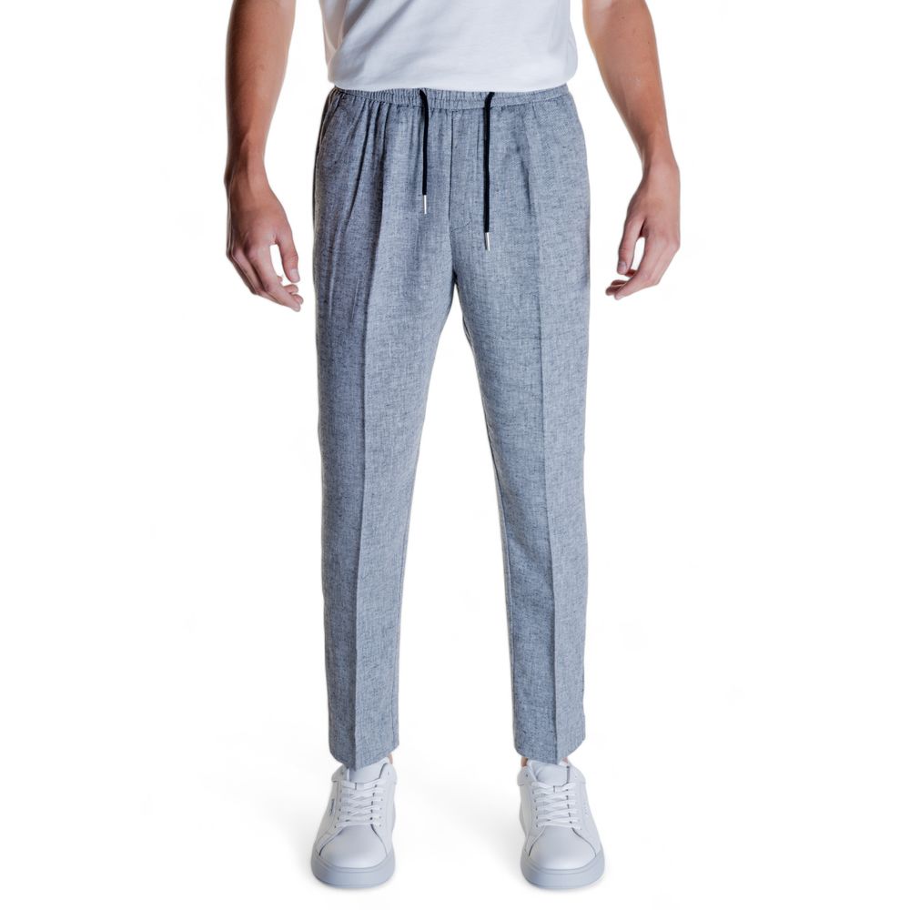 Antony Morato Black Linen Blend Casual Pants
