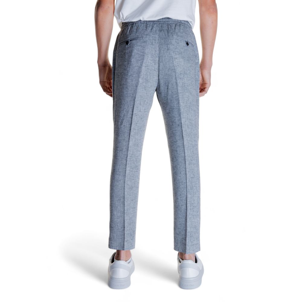 Antony Morato Black Linen Blend Casual Pants