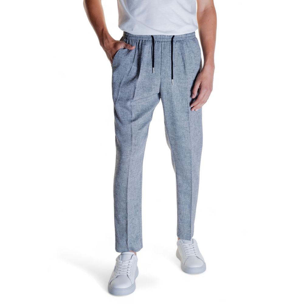 Antony Morato Black Linen Blend Casual Pants