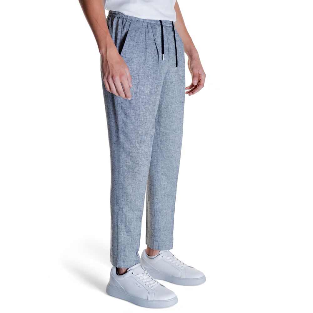 Antony Morato Black Linen Blend Casual Pants