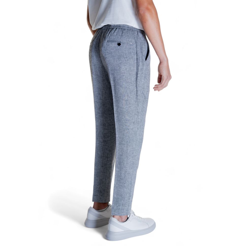 Antony Morato Black Linen Blend Casual Pants