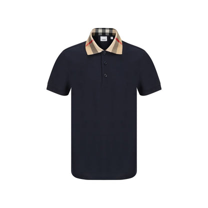 Burberry Blue Cotton Polo Shirt