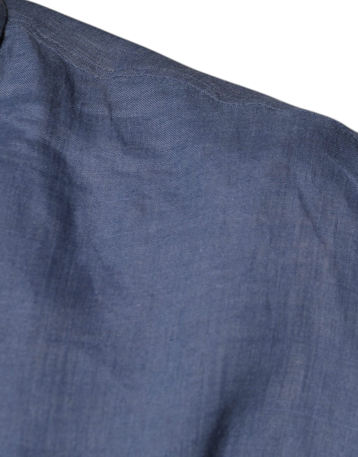 Dolce & Gabbana Men's Regular Fit Long-Sleeve Flax Shirt - Blue