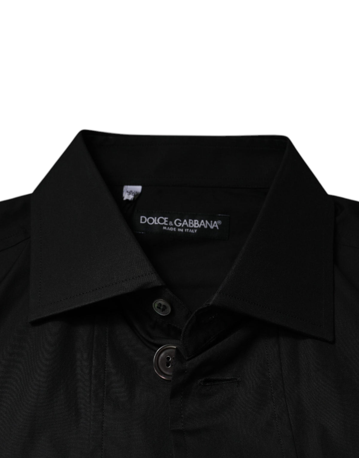 Dolce & Gabbana Men's Slim Long-Sleeve Cotton Dress Shirt - Black