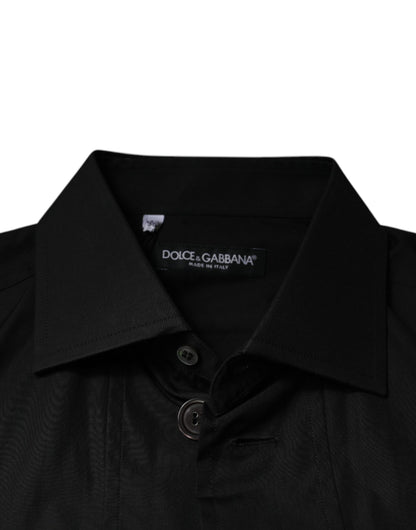 Dolce & Gabbana Men's Slim Long-Sleeve Cotton Dress Shirt - Black