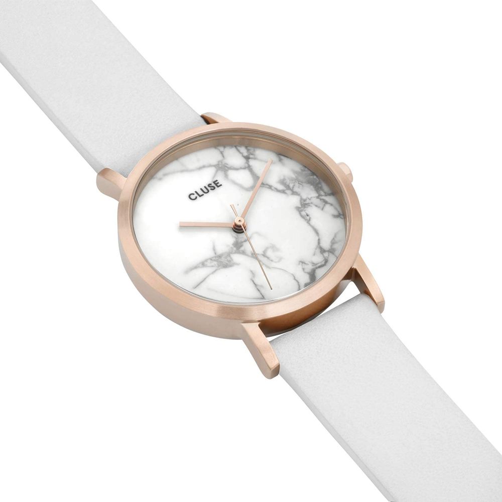 Cluse CL40110 White Leather Watch