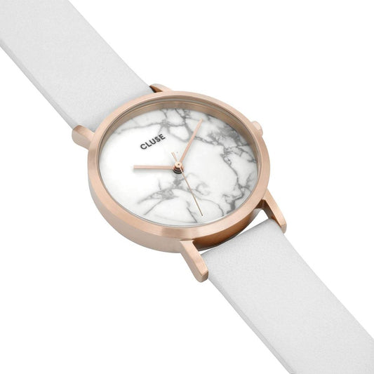Cluse CL40110 White Leather Watch
