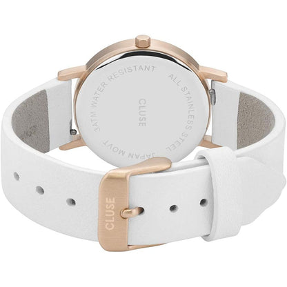 Cluse CL40110 White Leather Watch