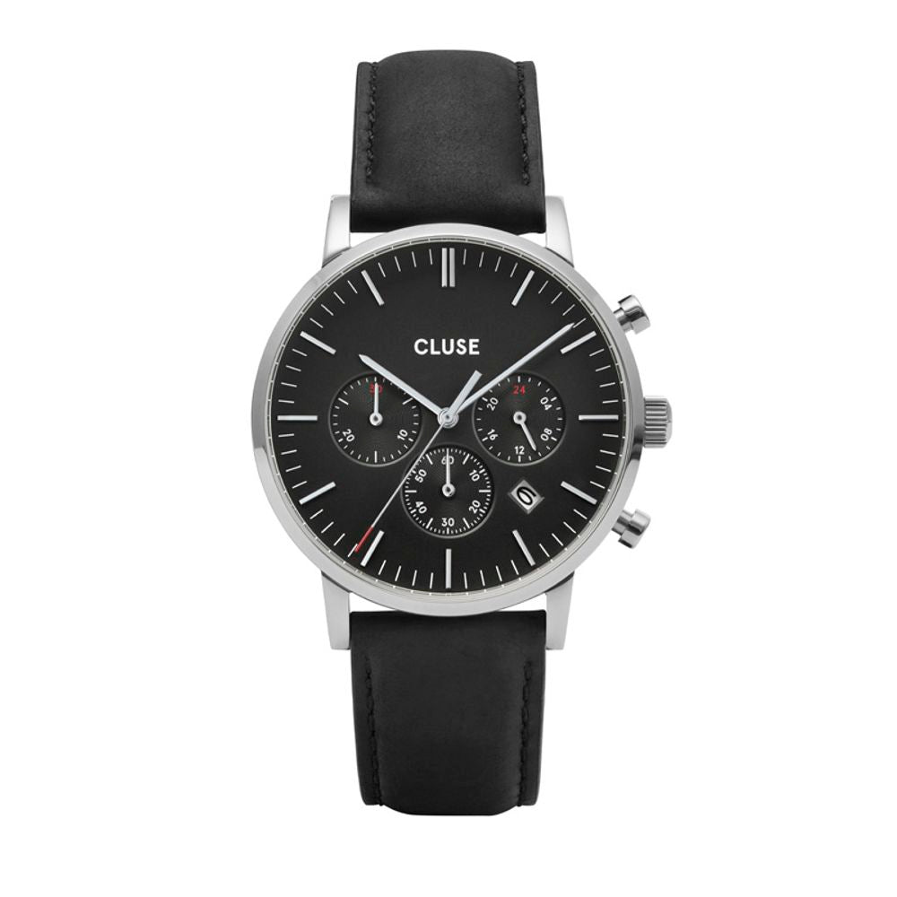 Cluse CW0101502001 Black Leather Watch