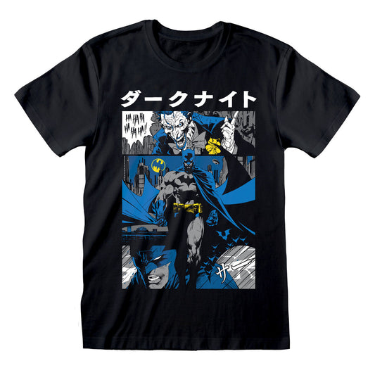 Short Sleeve T-Shirt Batman Manga Cover Black Unisex