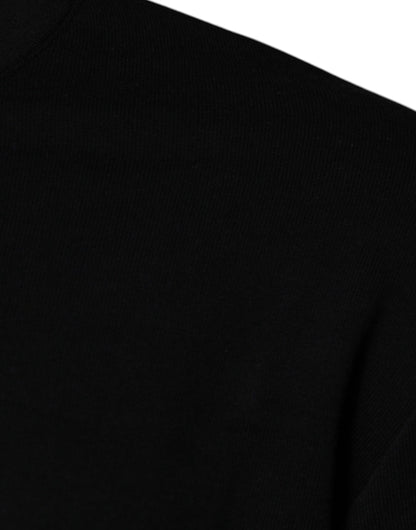 Versace Medusa Men's Crew Neck Cotton Sweater - Black Gold