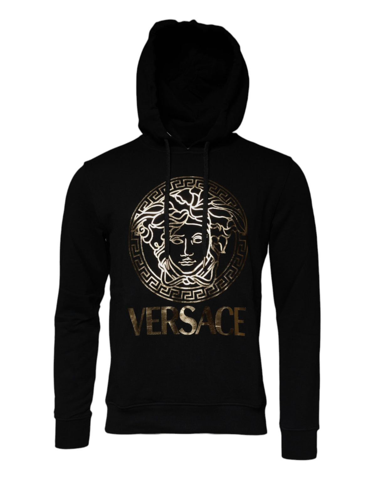 Versace Medusa Men's Cotton Sweatshirt Hoodie - Black Gold