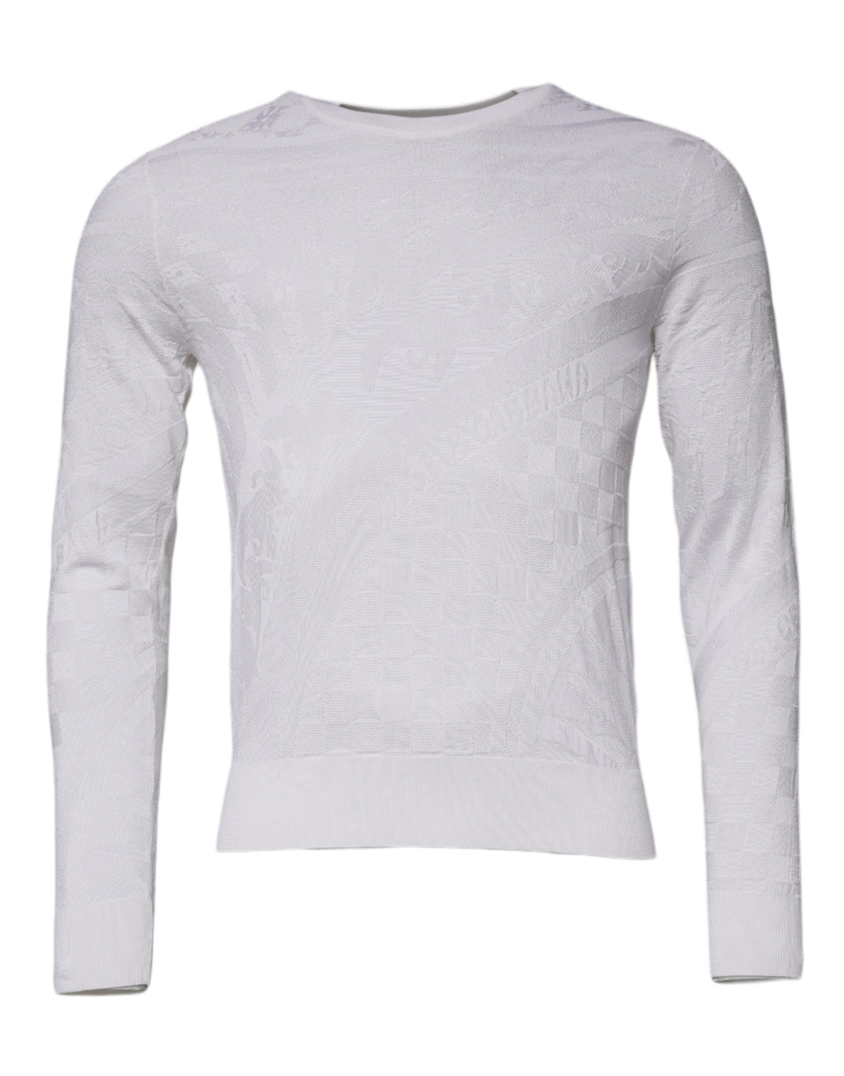 Dolce & Gabbana Men's Crew Neck Silk Sweater - White