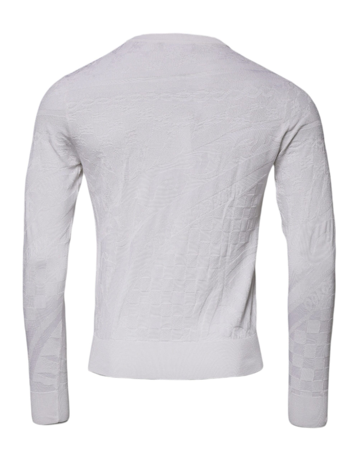 Dolce & Gabbana Men's Crew Neck Silk Sweater - White