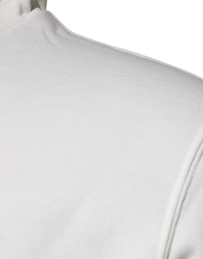 Dolce & Gabbana Men's Cotton Sweatshirt Hoodie - White Print