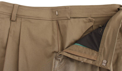 Green Cotton Stretch Comfort Fit Pants