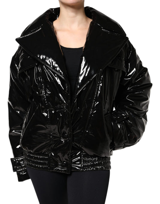 Dolce & Gabbana Women's Blouson Polyester & Polyurethane Jacket - Black