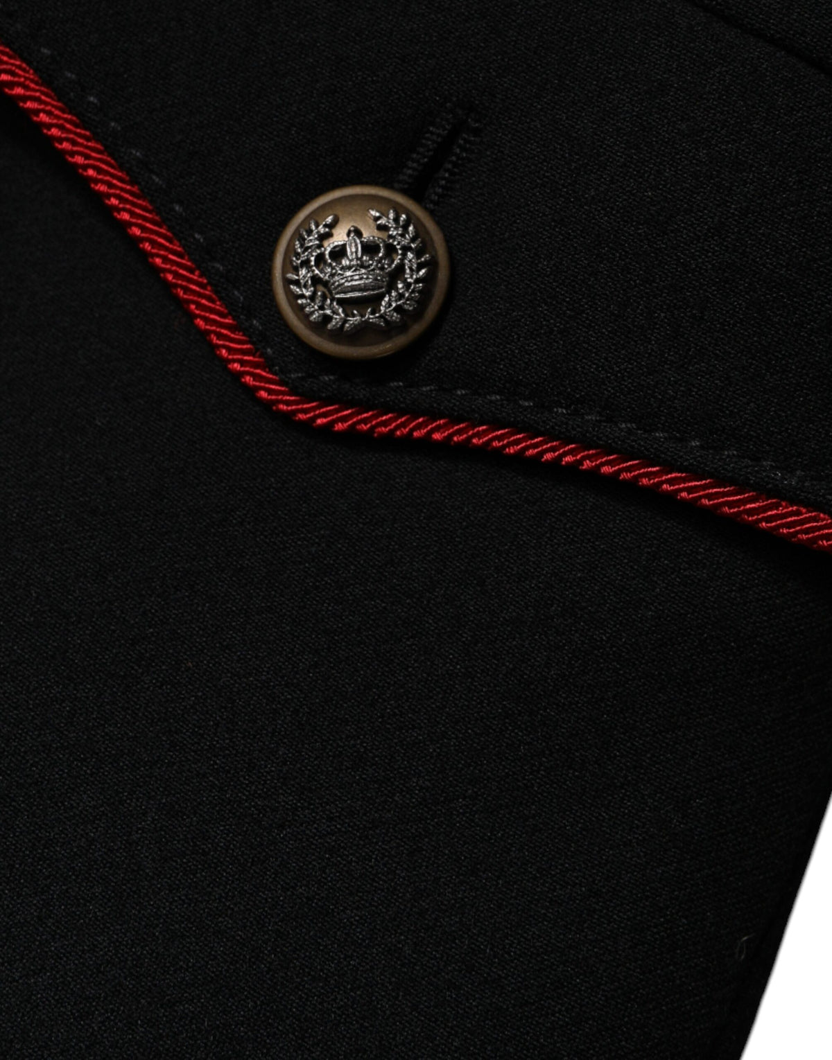 Dolce & Gabbana Women's Single Breasted Virgin Wool Silk Nylon & Elastane Trench Coat - Black Red