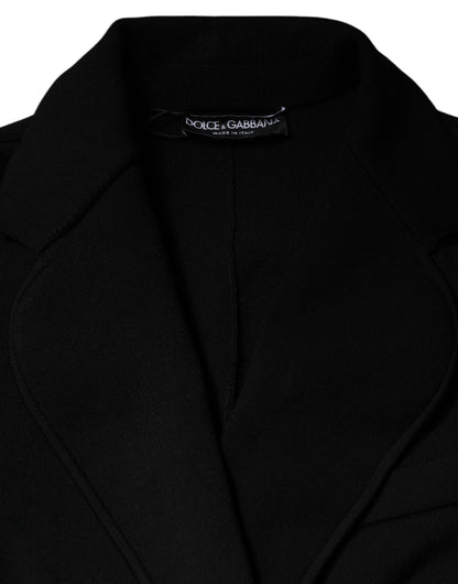 Dolce & Gabbana Women's Single Breasted Polyester Viscose & Nylon Blazer - Black
