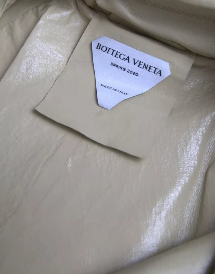Bottega Veneta Men's Waterproof Calf & Lambskin Leather Trench Coat - Beige Black