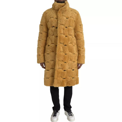 Bottega Veneta Men's Sheep Shearling & Wool Jacket - Yellow