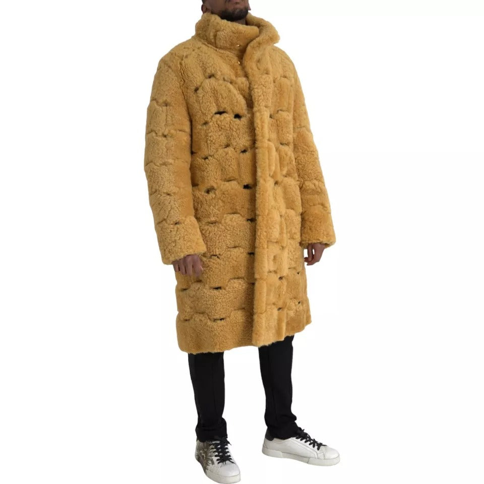 Bottega Veneta Men's Sheep Shearling & Wool Jacket - Yellow