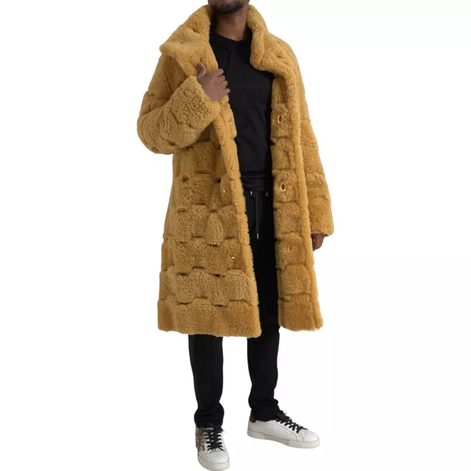 Bottega Veneta Men's Sheep Shearling & Wool Jacket - Yellow