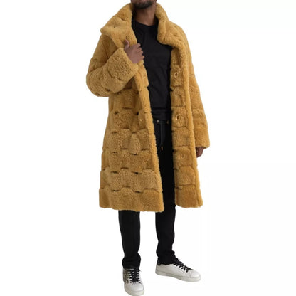 Bottega Veneta Men's Sheep Shearling & Wool Jacket - Yellow