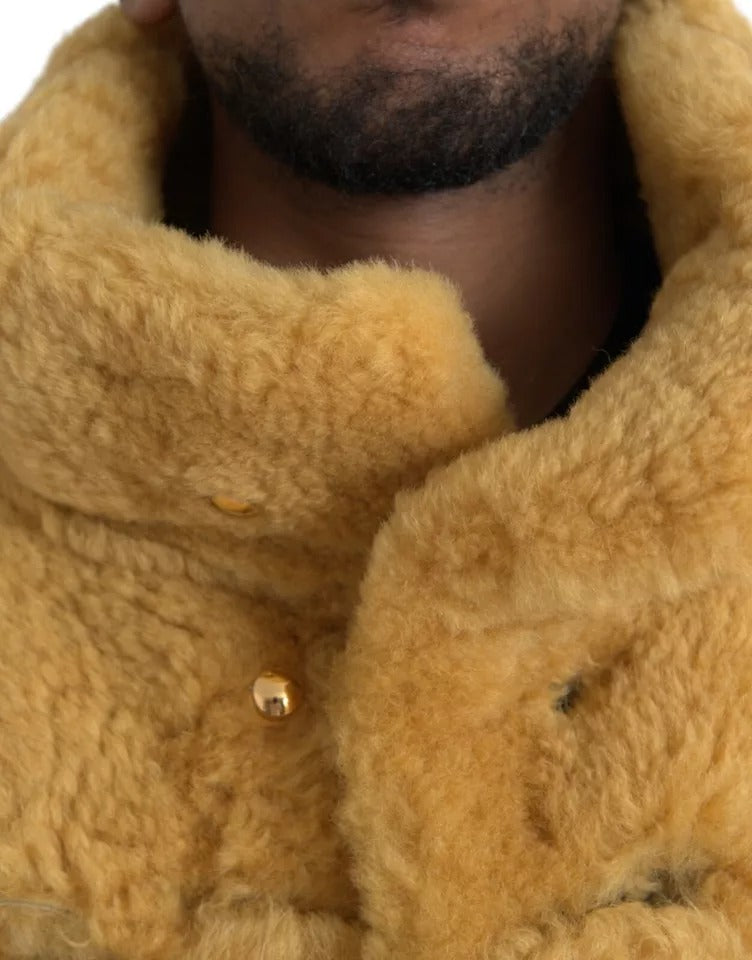 Bottega Veneta Men's Sheep Shearling & Wool Jacket - Yellow