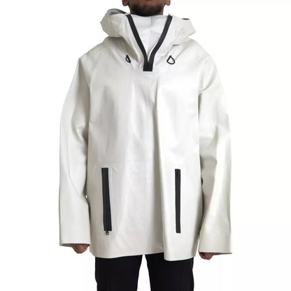 Bottega Veneta Men's Waterproof Blouson Calf Leather Jacket - White