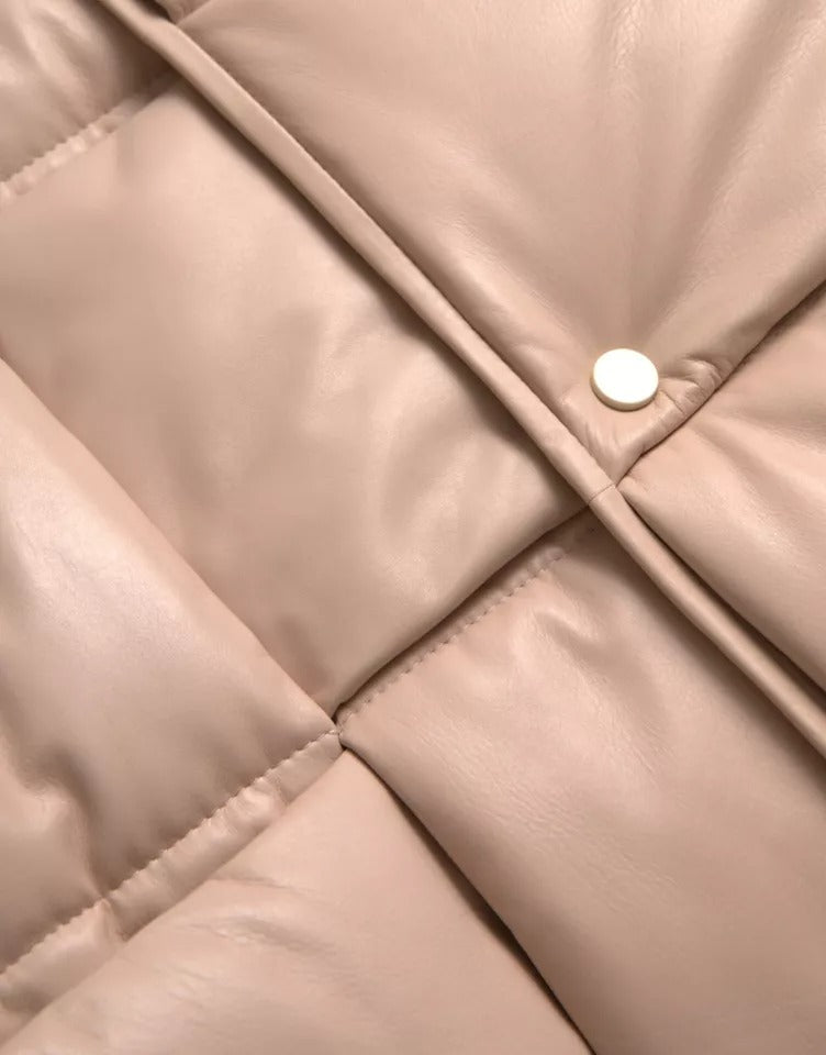 Bottega Veneta Men's Quilted Calf Leather Jacket - Beige