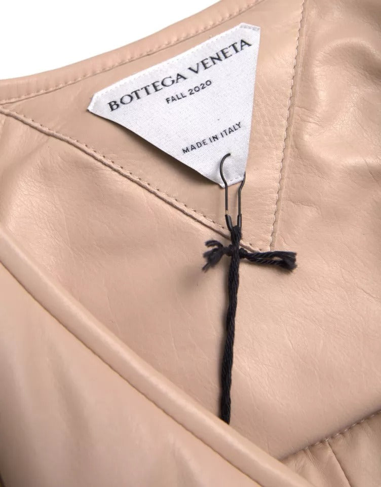 Bottega Veneta Men's Quilted Calf Leather Jacket - Beige