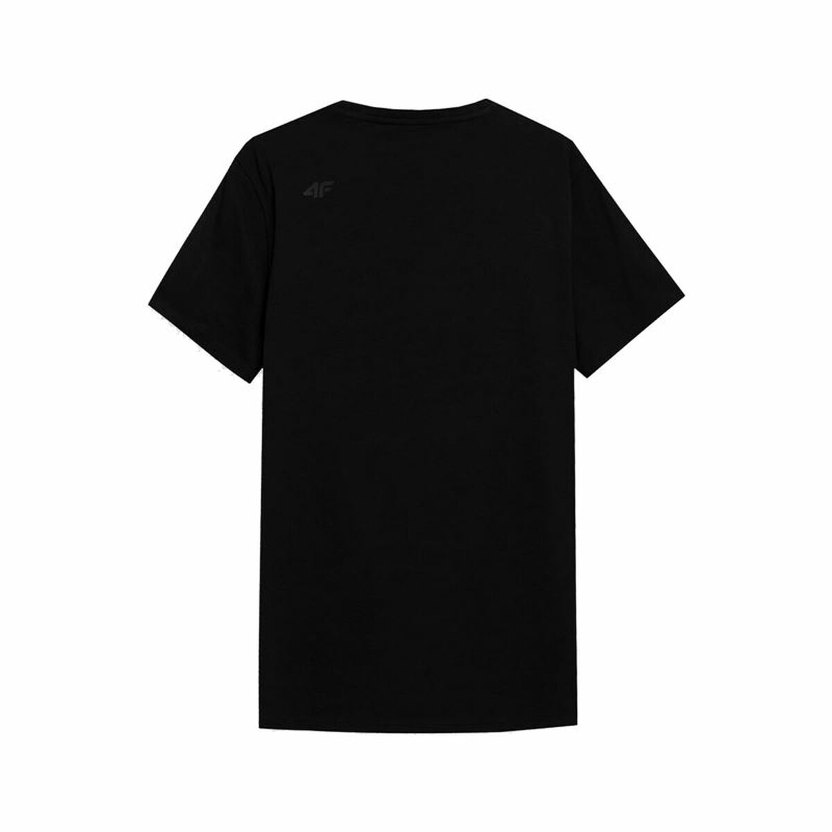 Short Sleeve T-Shirt 4F Regular Plain Black Men