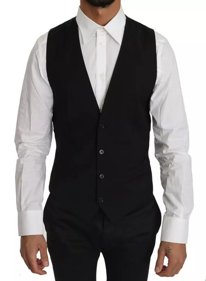 Dolce & Gabbana Men's Wool Vest - Black