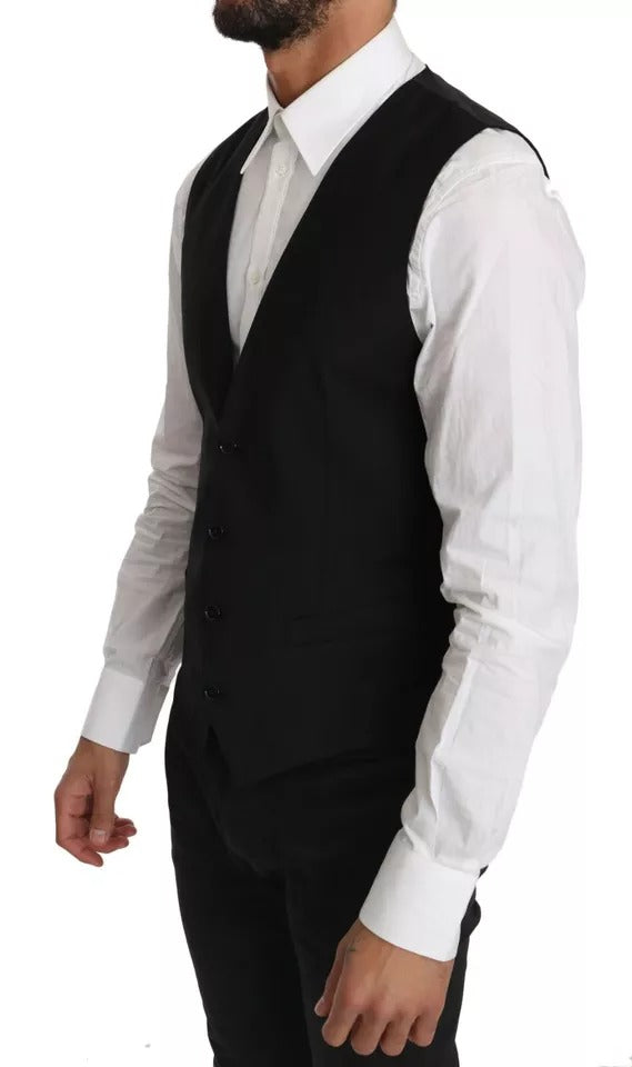 Dolce & Gabbana Men's Wool Vest - Black