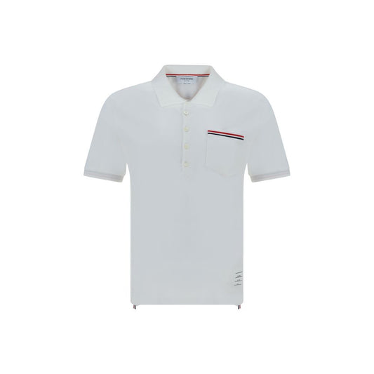 Thom Browne White Short Sleeves Polo Shirt