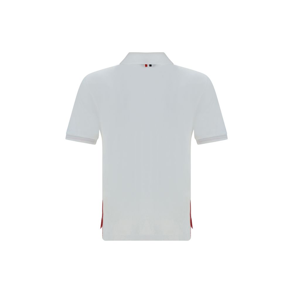 Thom Browne White Short Sleeves Polo Shirt