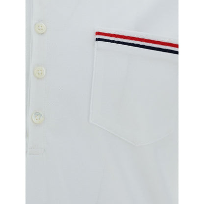 Thom Browne White Short Sleeves Polo Shirt
